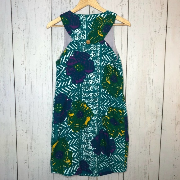 Anthro Vanessa Virginia graphic Hibiscus shift - Picture 2 of 8